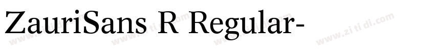 ZauriSans R Regular字体转换